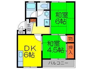 山本マンションの物件間取画像